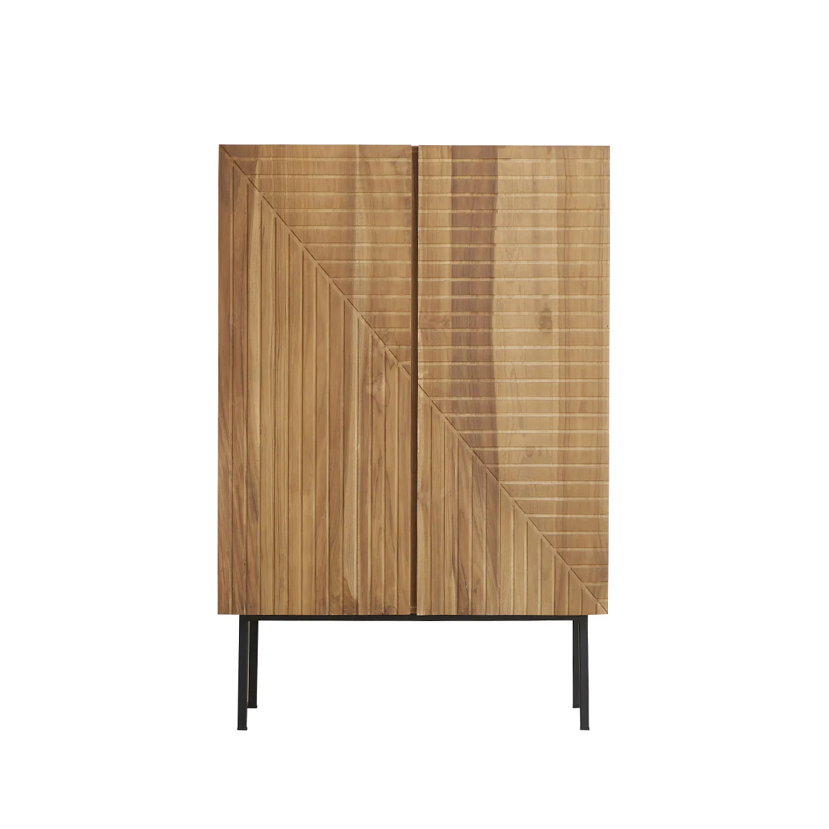 Armoire en teck massif 100 cm - Image 2