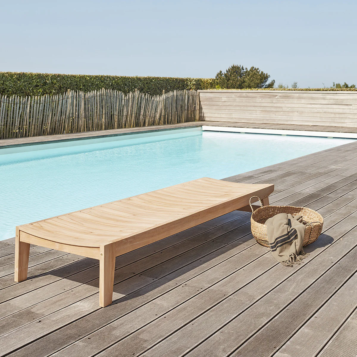 Bain de soleil en teck massif - Image 3