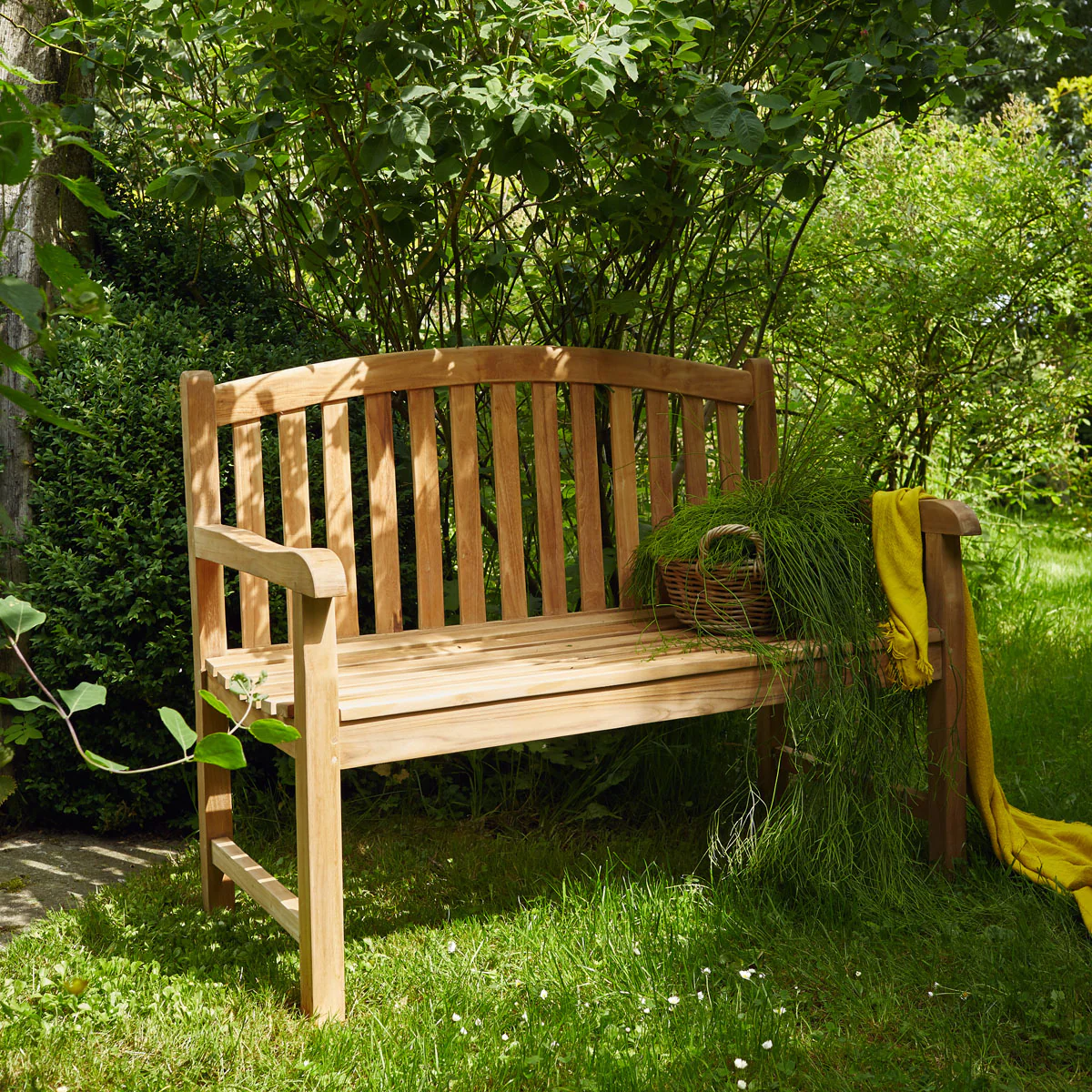 Banc de jardin en teck massif - Image 3