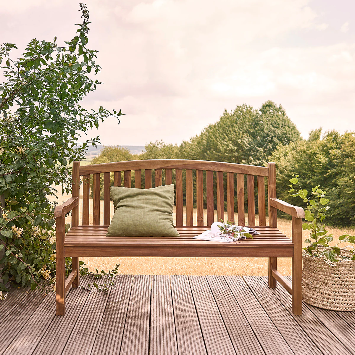 Banc de jardin en teck huilé massif - Image 7