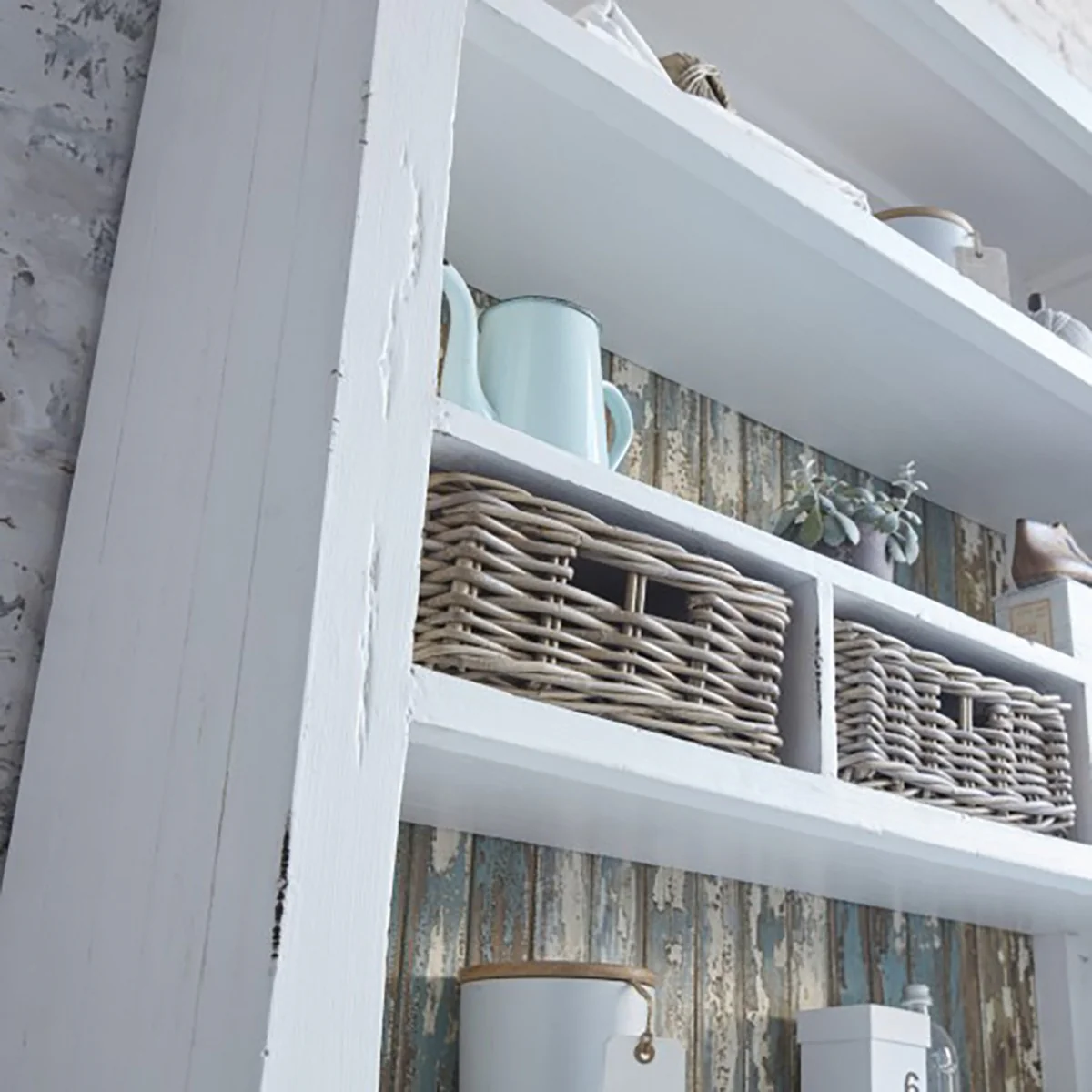 Bibliothèque en bois recyclé massif 125 cm - Image 3