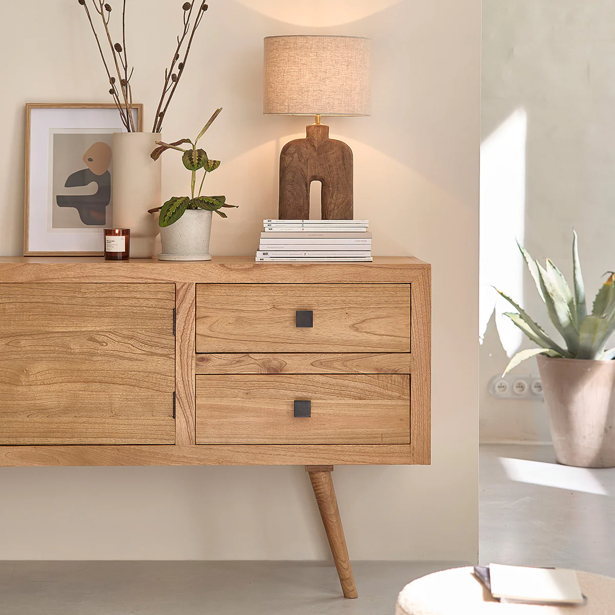 Commode en mindi massif 180 cm - Image 7