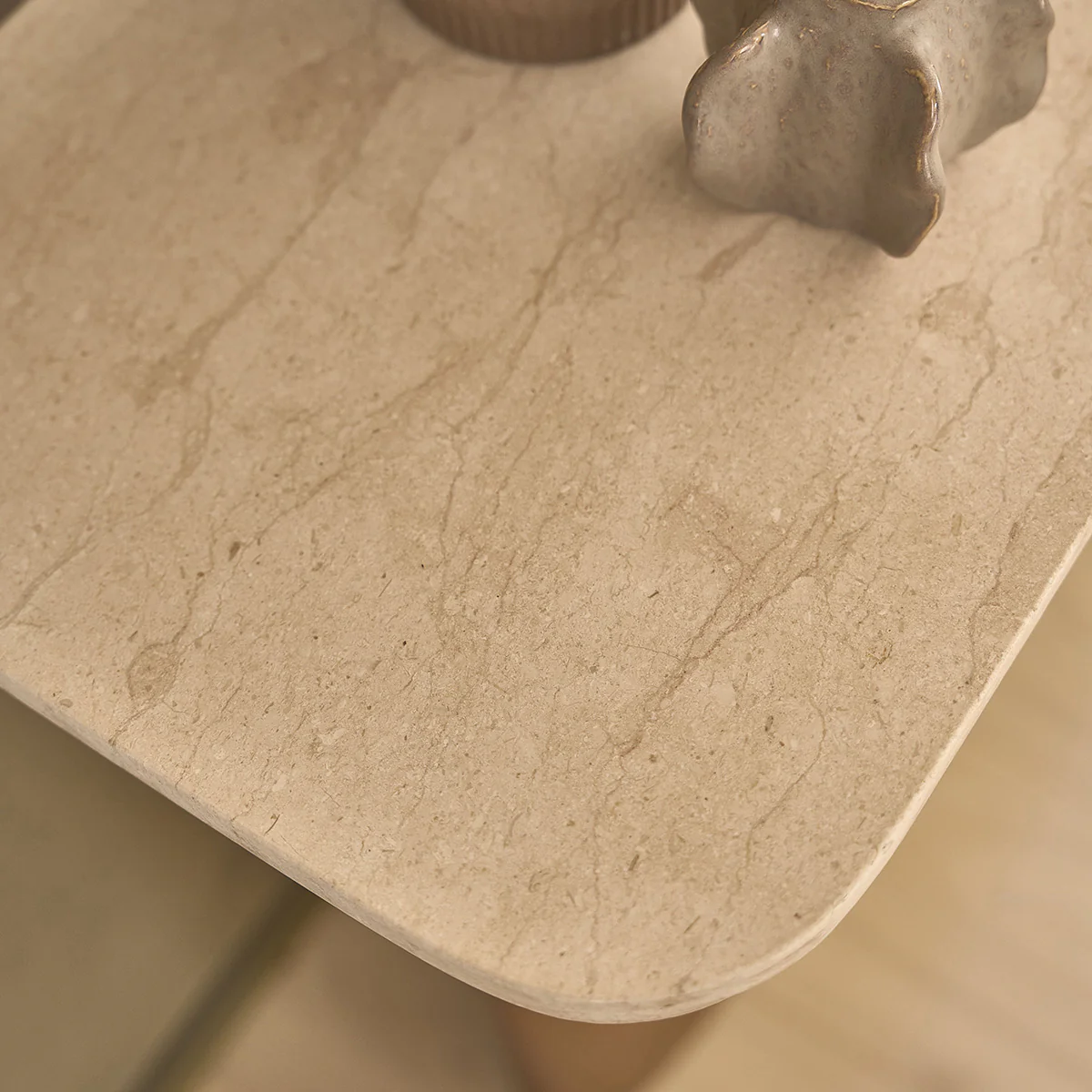 Console en teck massif et marbre 120 cm - Image 6