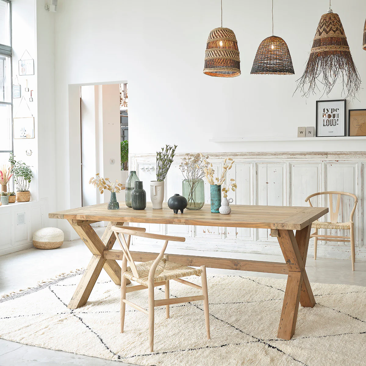 Lot de 2 chaises en mindi massif et corde naturelle - Image 5