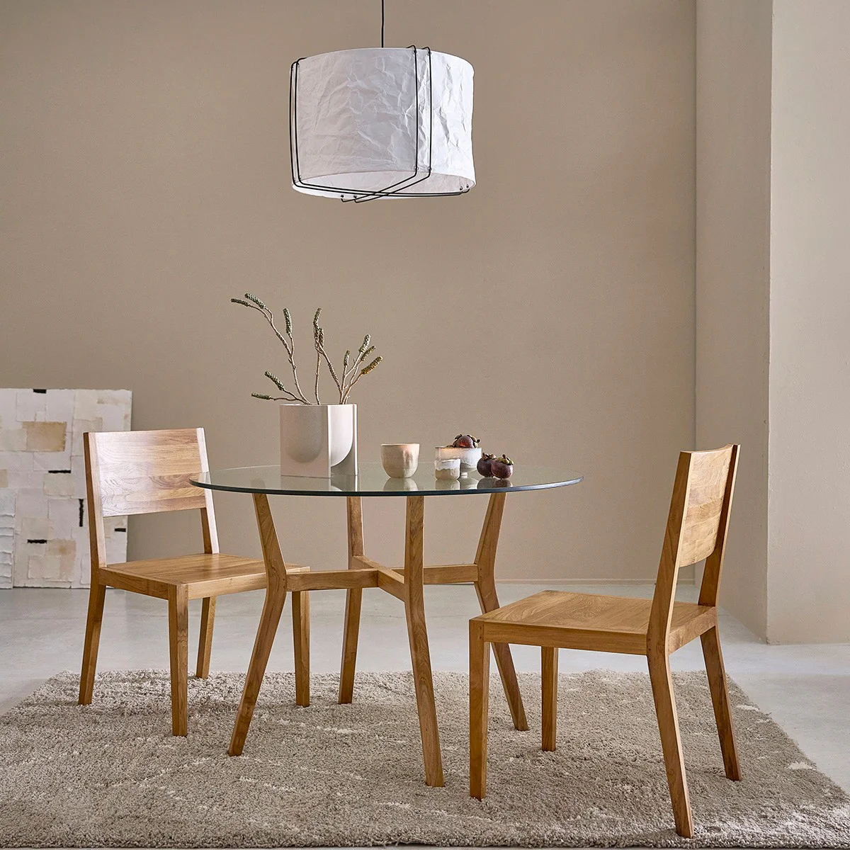 Lot de 2 chaises en teck massif - Image 6