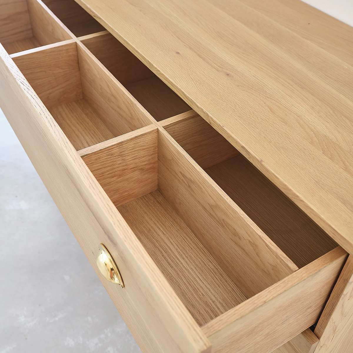 Meuble sous vasque en chêne massif suspendu 120 cm - Image 5