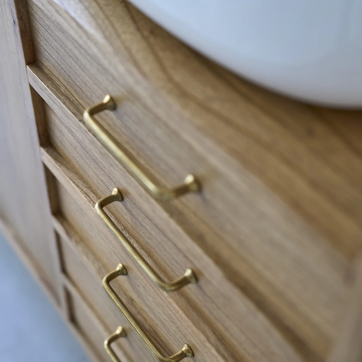 Meuble sous vasque en mindi massif 135 cm - Image 6