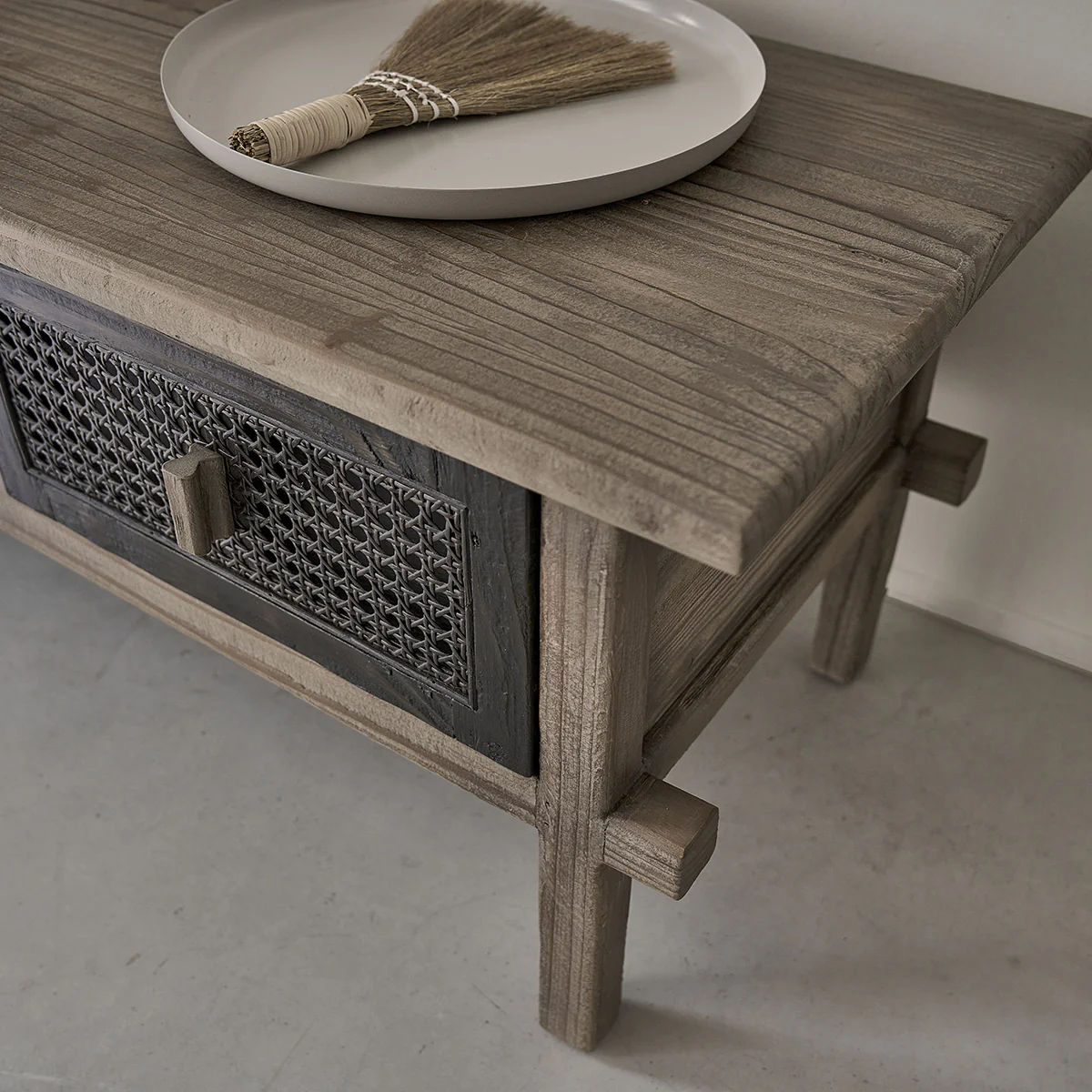 Meuble TV en bois recyclé massif 145 cm - Image 6