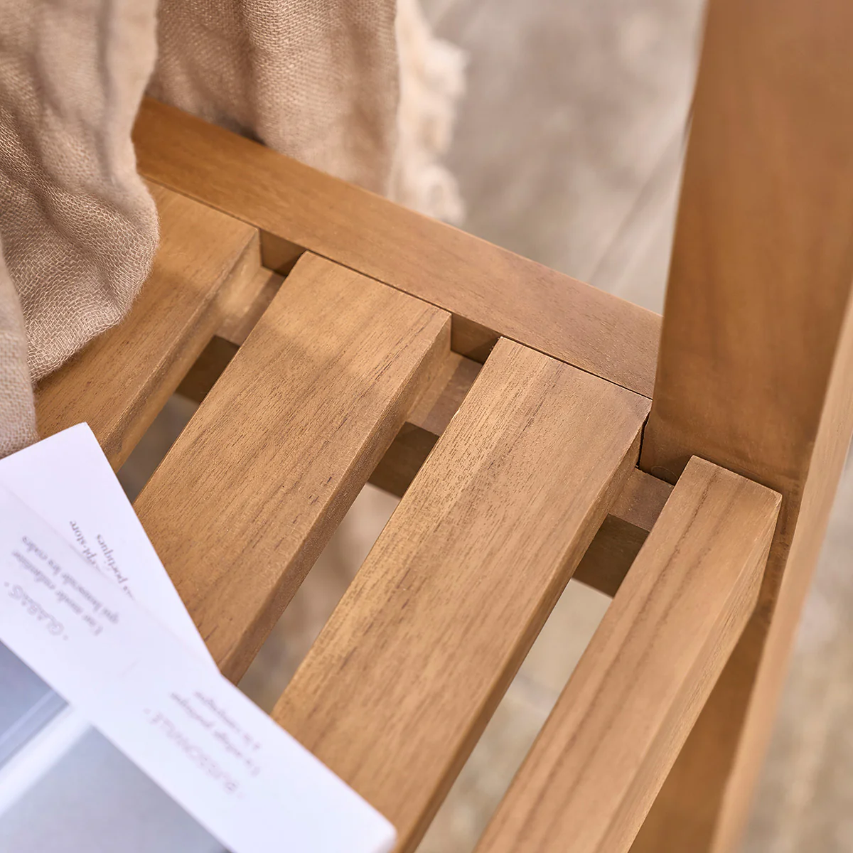 Banc de jardin en teck massif 160 cm - Image 5