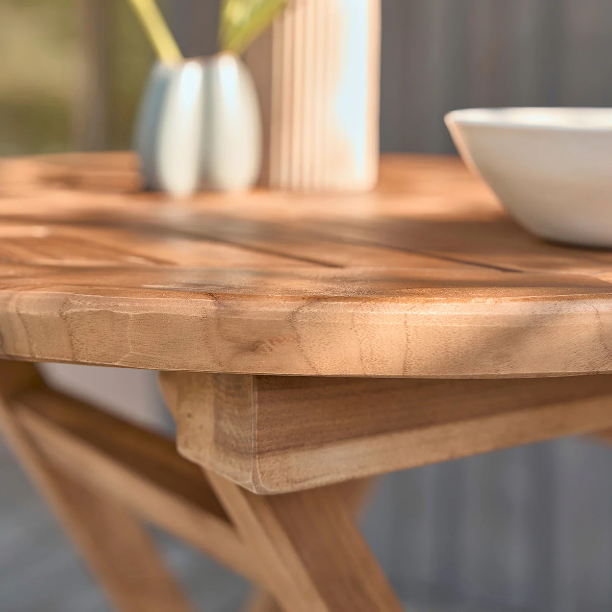 Salon de jardin en teck huilé massif 2/4 pers. - Image 4