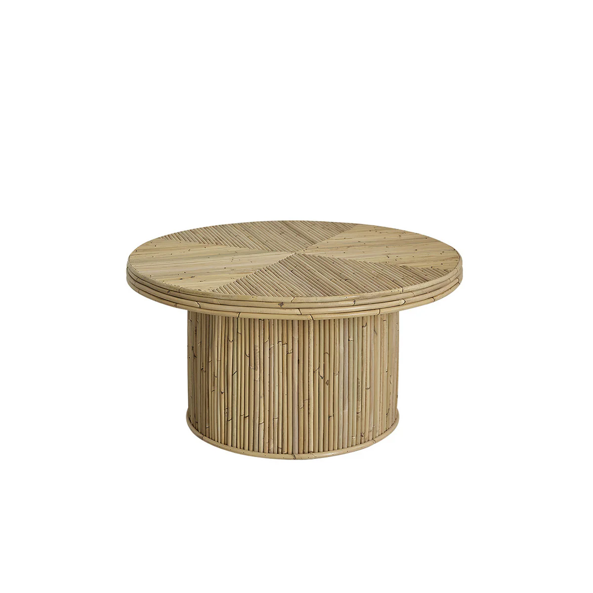 Table basse en canne de rotin Ø 80 cm - Image 2