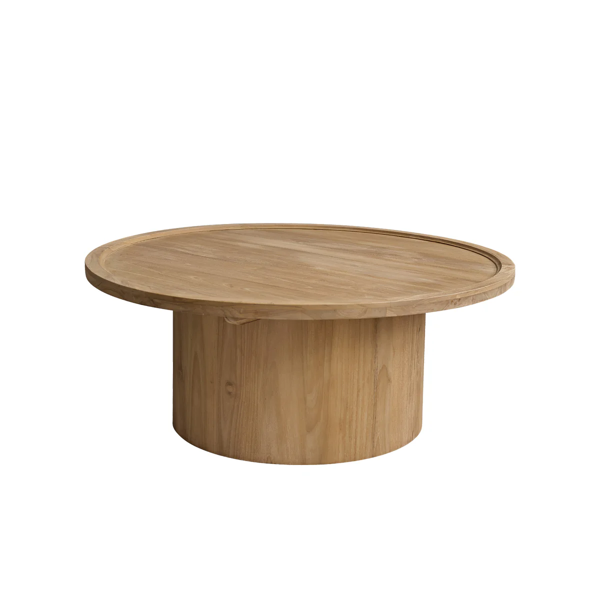 Table basse ronde en teck massif Ø 100 cm - Image 2