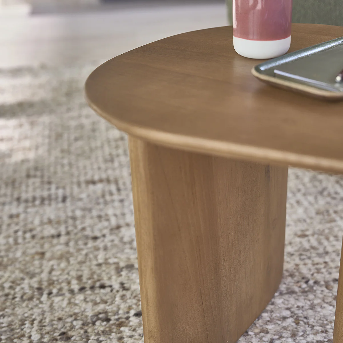 Table d'appoint en teck massif organique - Image 5