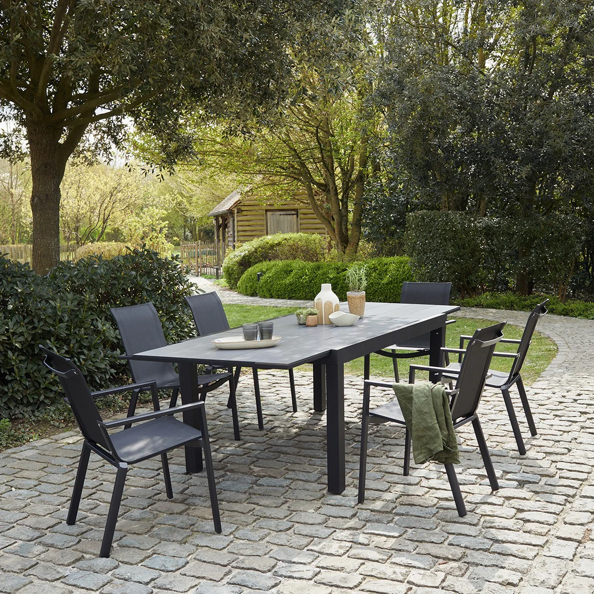 Table de jardin en aluminium extensible 6/10 pers. - Image 6