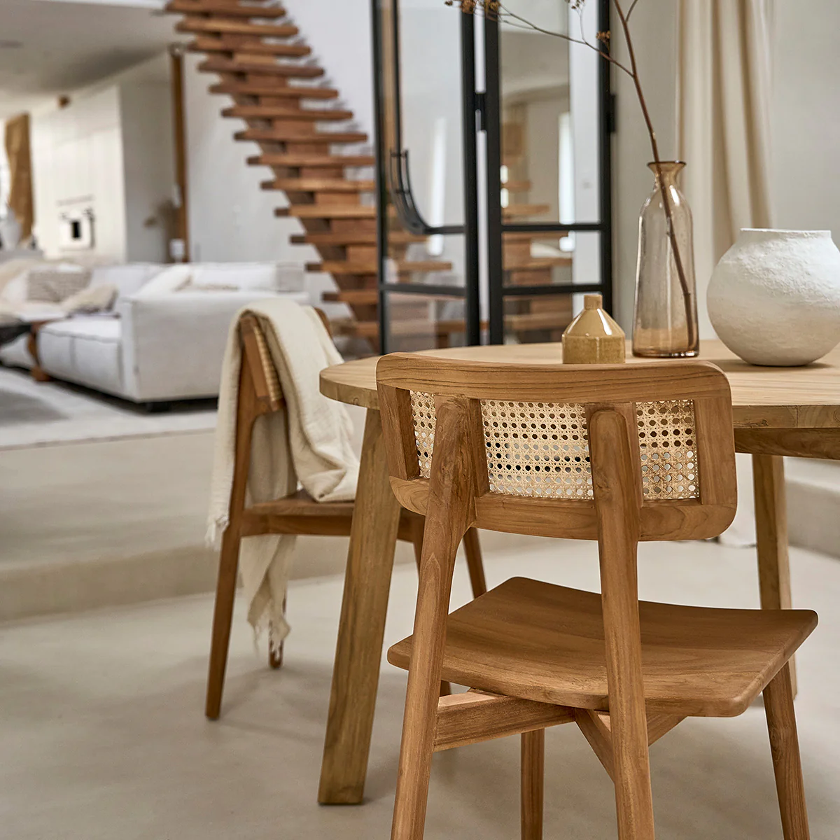 Table en teck massif ronde 4 pers. - Image 7