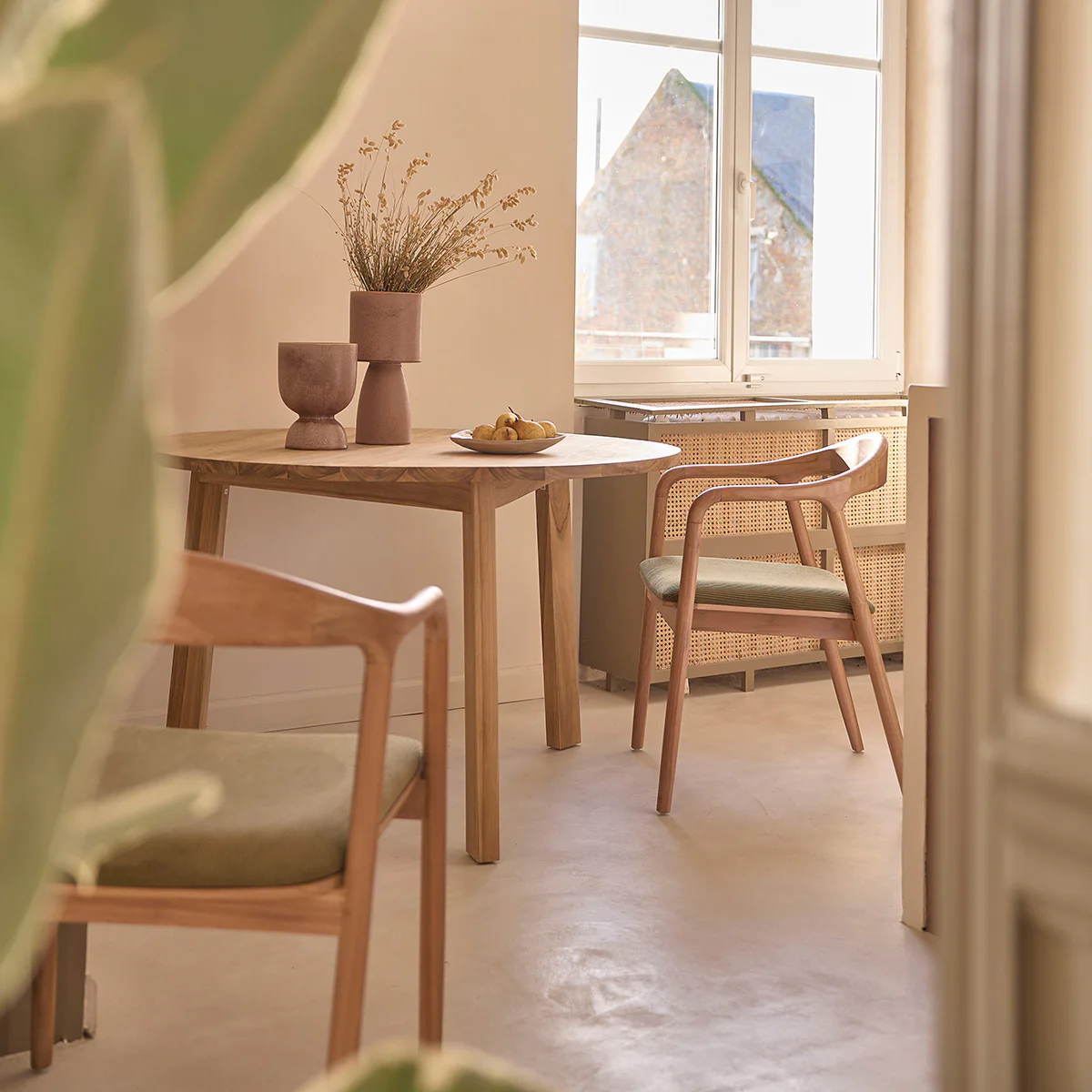 Table en teck massif ronde 4 pers. - Image 8