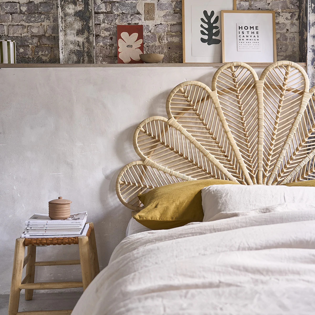 Tête de lit en rotin 140 cm - Image 3