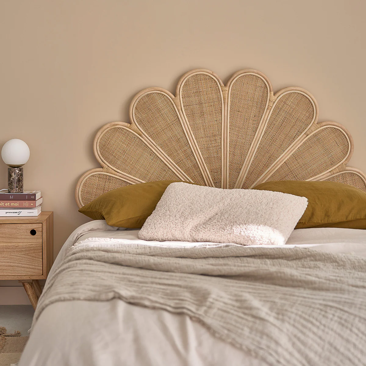 Tête de lit en rotin et cannage 140 cm - Image 3