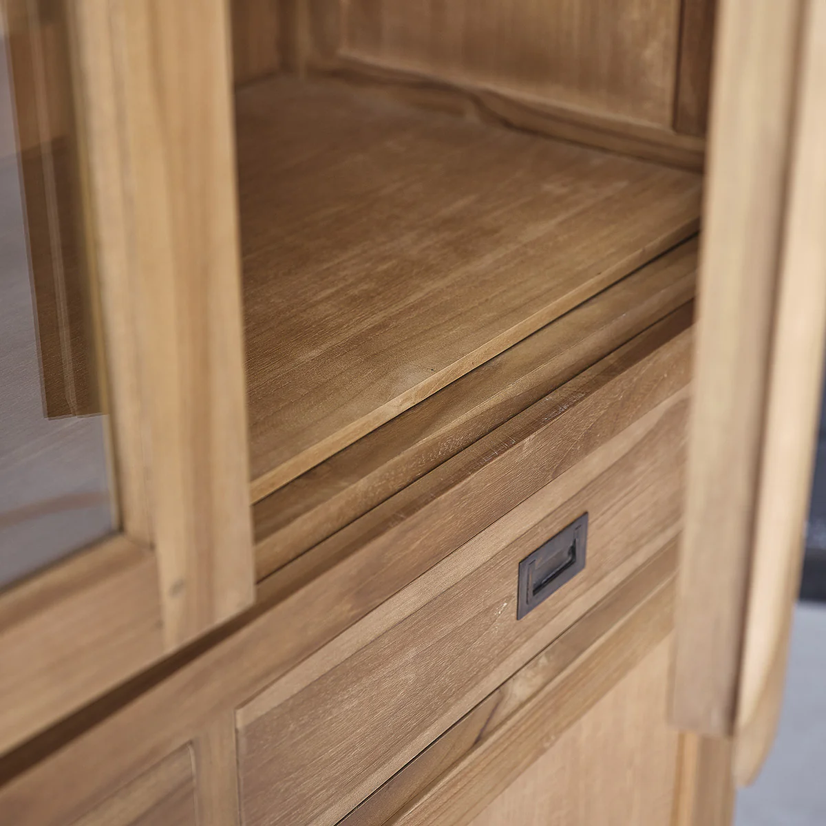 Vaisselier en teck massif 120 cm - Image 5